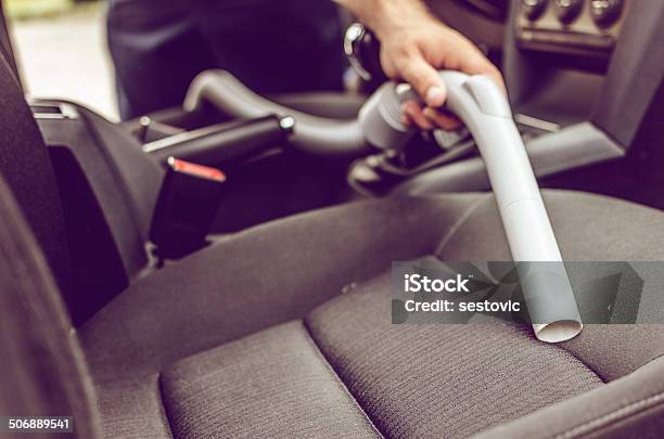 Car Vacuuming Stock Photo - Download Image Now - Car, Vacuum Cleaner, Indoors