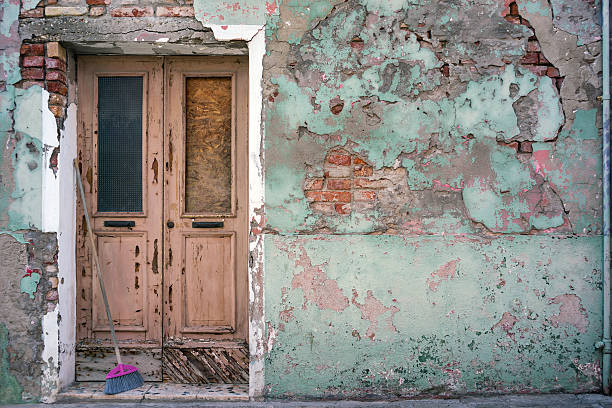 istock Old building with vintage door 506889718