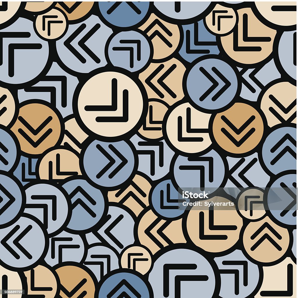 Pattern With Rounded Arrows Round Arrows Seamless Pattern Stock Illustration - Download Image Now ...
