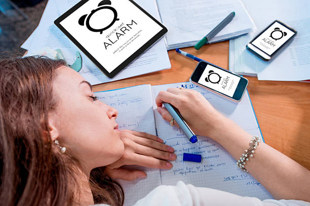 istock Girl felt sleep in the University class while studying 506890135