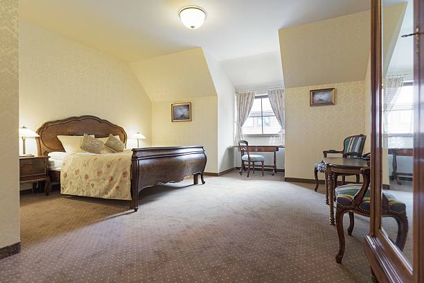 istock Hotel room in vintage style 506890304