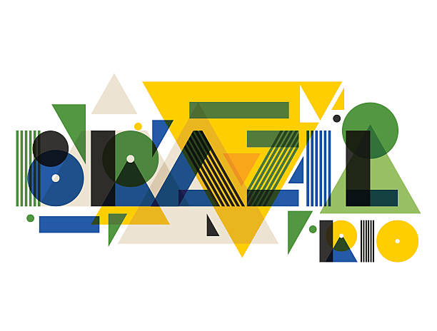 istock Brazil in abstract geometric style. Design for print on t 506890400