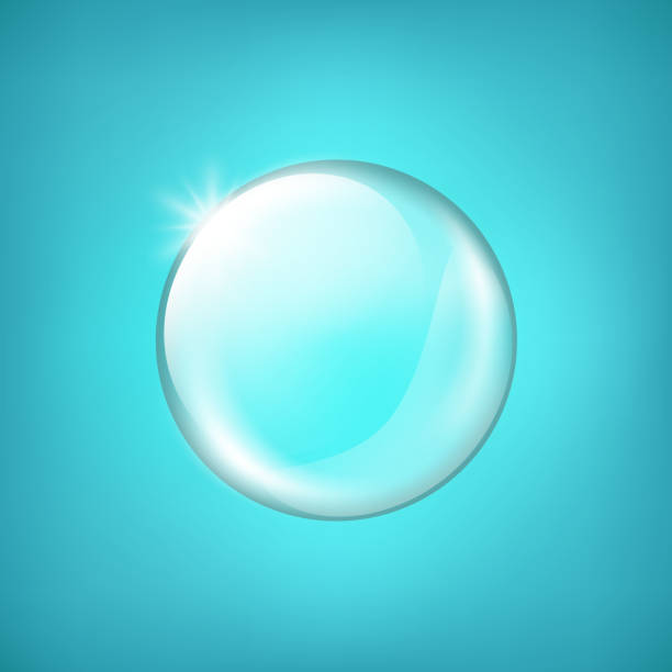 透明のガラス製球体で受けるとハイライト - sphere water drop symbol点のイラスト素材／クリップアート素材／マンガ素材／アイコン素材