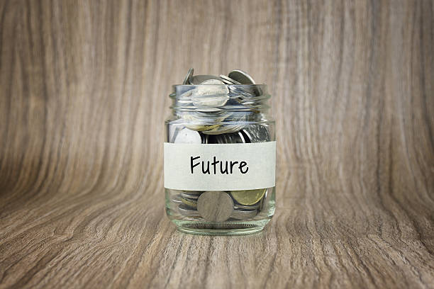 istock Glass jars with coins labeled Future. 506891714