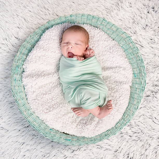 istock sweet newborn wrapped in a nappy sleeping 506891974
