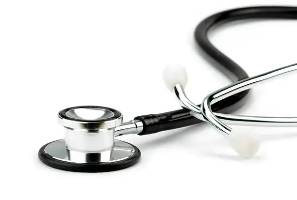 Photo of Stethoscope on white background