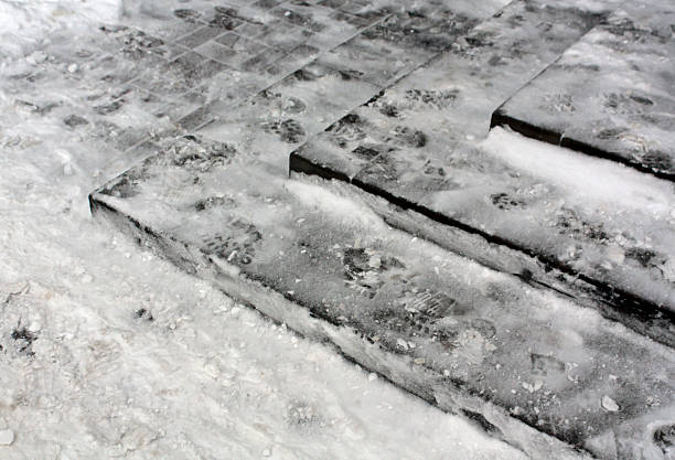 istock Stairway in snow. 506899186