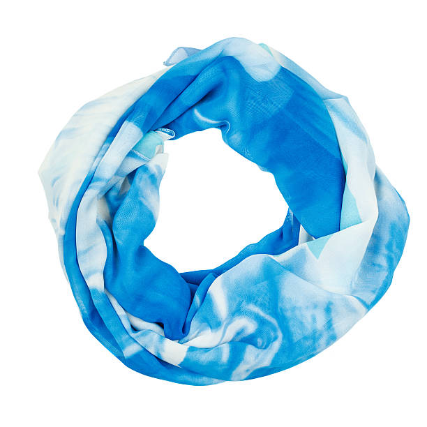 istock Silk scarf. Blue silk scarf isolated on white background 506900178