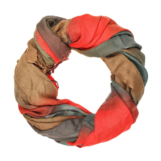 istock Silk scarf. Red silk scarf isolated on white background 506901508