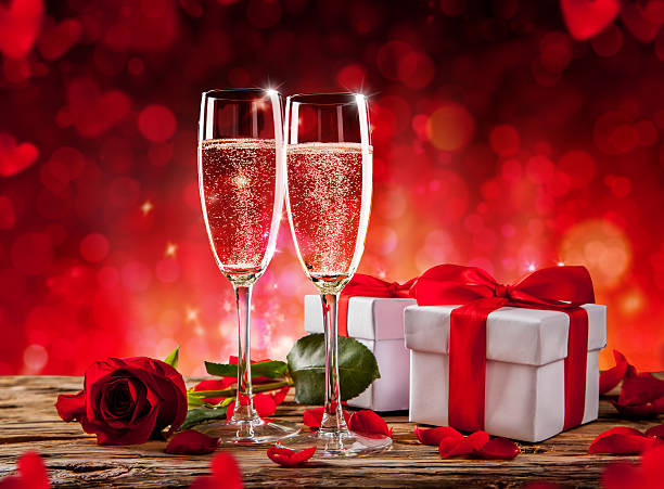 istock Valentines still life with champagne and roses 506901592