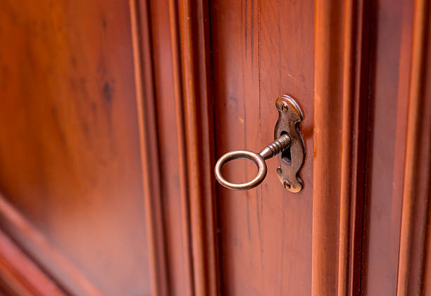 istock antique Key wooden cupboard 506902448