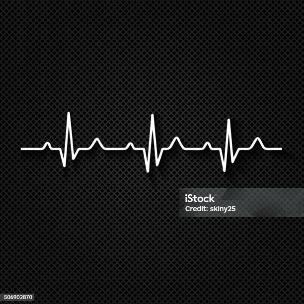 Vector Illustration Heart Rhythm Ekg Stock Illustration - Download Image Now - Electrocardiography, Abstract, Analyzing