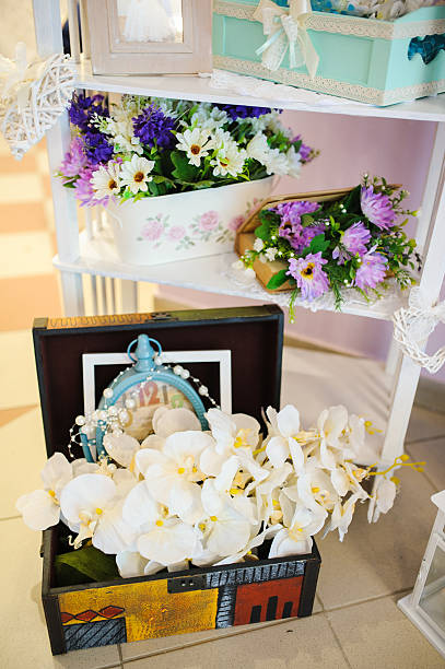 istock Wedding decorations at restaurant with all beauty and flowers 506903188