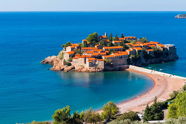 istock Sveti Stefan island in Montenegro 506904378