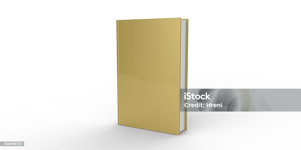 yellow Book cover isolated on plain background Book Stock Photo