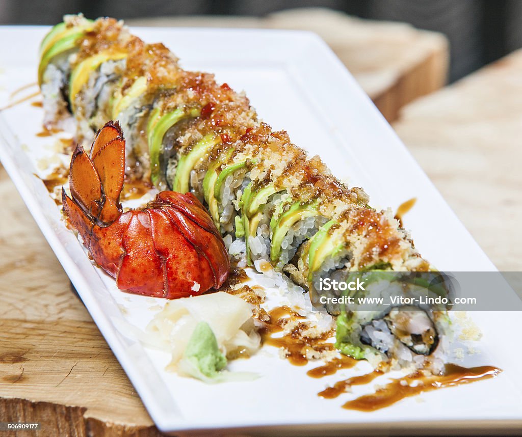 Japanische Roll - Lizenzfrei Avocado Stock-Foto