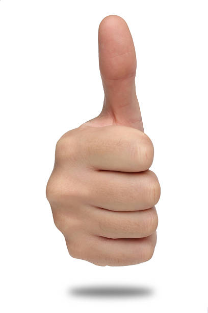 istock Male hand sign with thumb up. Isolated 506909857