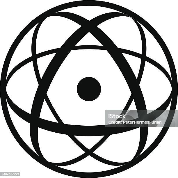 Atomsymbol Stock Vektor Art und mehr Bilder von Abstrakt - Abstrakt, Atom, Chemie