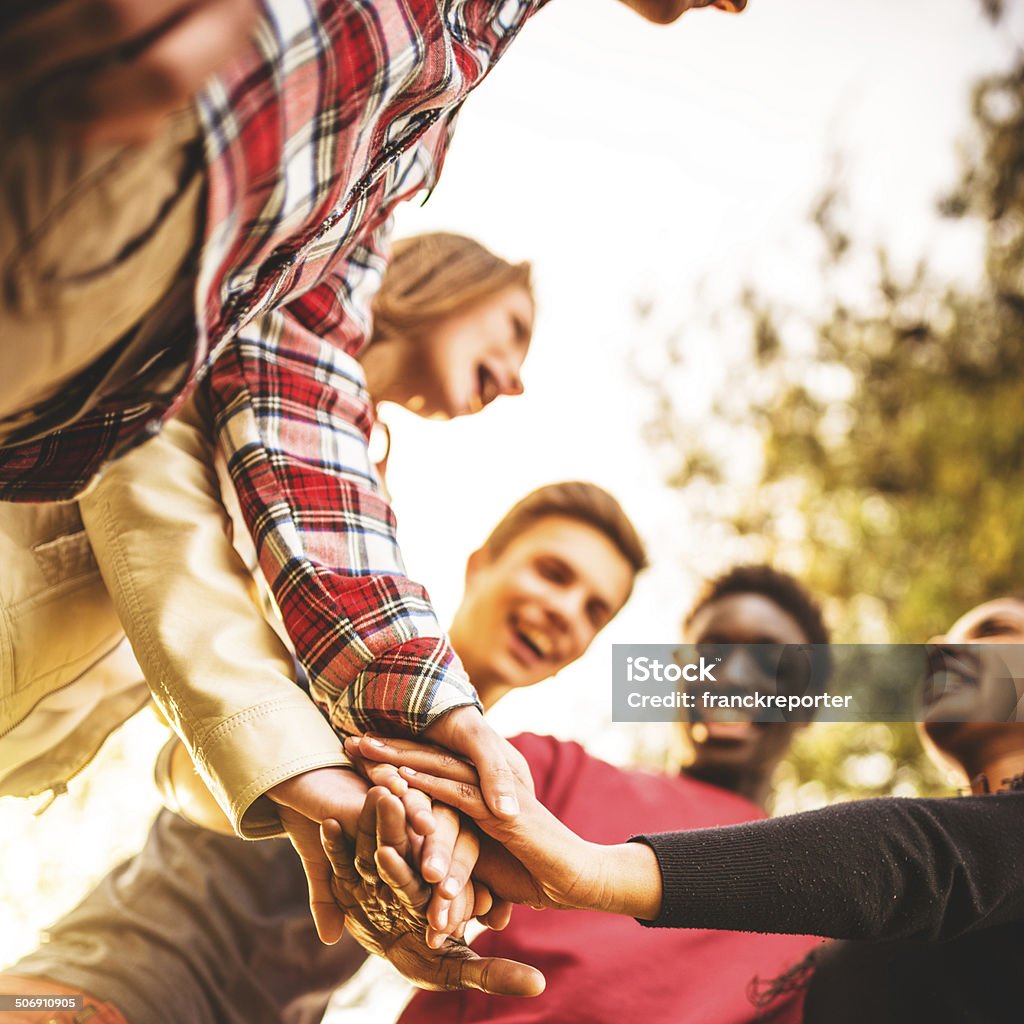 Gruppe von Teenagern, die Freiwilligen Glück - Lizenzfrei Kraft Stock-Foto