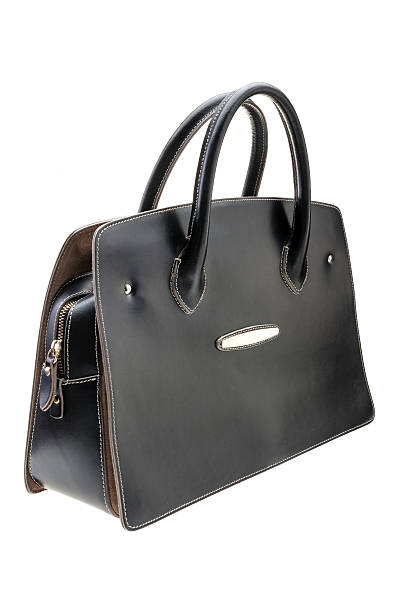 istock Black womens bag isolated on white background. 506912848