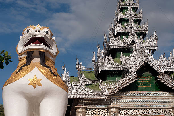 istock Large lion guardian at Maha Muni temple,Myanmar. 506912965