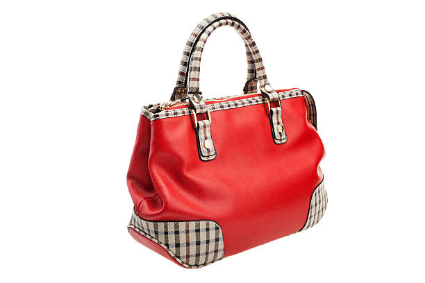 istock Red womens bag isolated on white background. 506913014