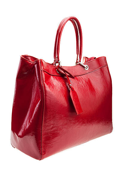 istock Red womens bag isolated on white background. 506913030