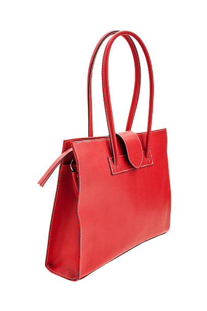 istock Red womens bag isolated on white background. 506913234