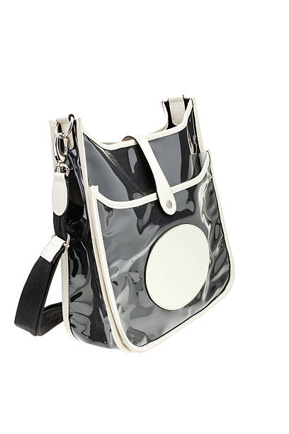 istock Black glossy womens bag isolated on white background. 506913564
