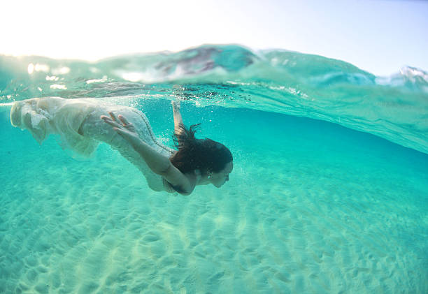 istock Underwater bride in Maldives 506914365