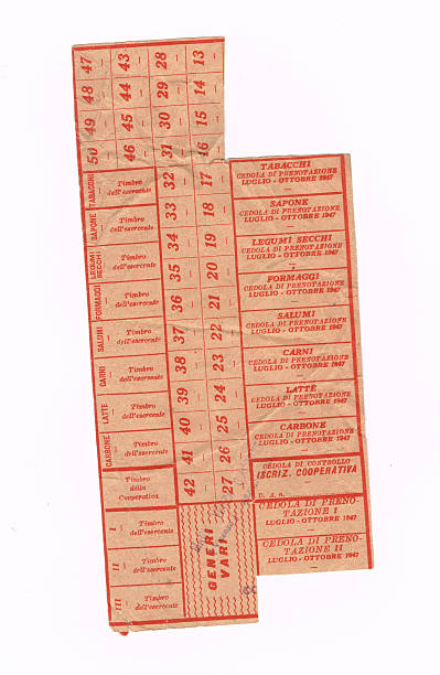 Italian World War II, ration coupon