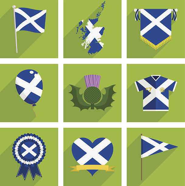 Iconos de Escocia - ilustración de arte vectorial