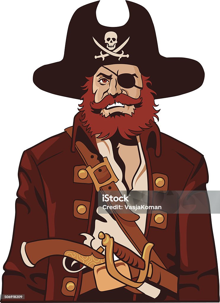 Pirates avec un patch sur l'œil, un chapeau et un sabre – Modèle de Pirates avec un patch sur l'œil, un chapeau et un sabre – Modèle de