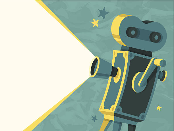 ilustraciones, imágenes clip art, dibujos animados e iconos de stock de cámara cinematográfica - cámara de televisión