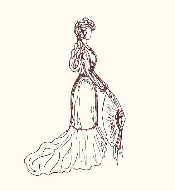 istock Sketchy vintage woman silhouette 506918249