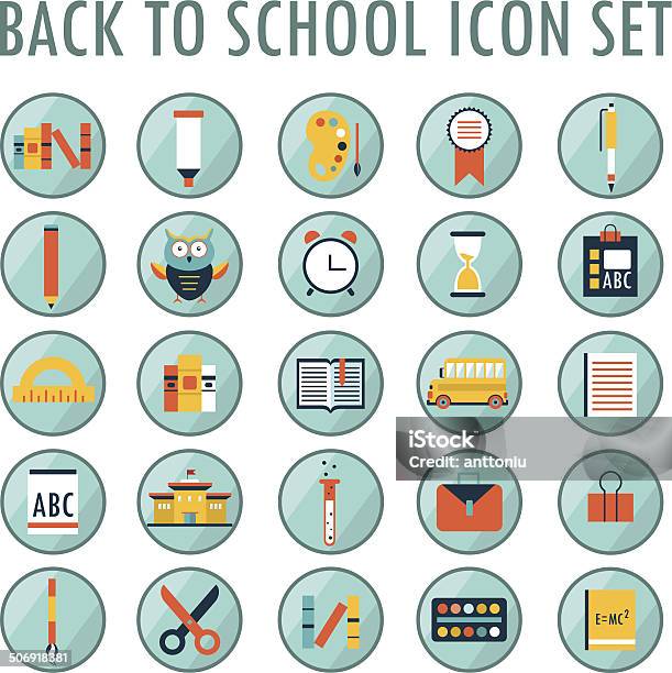 Back To School Icon Setpart 2 Stock Illustration - Download Image Now - Art, Art And Craft, Back to School