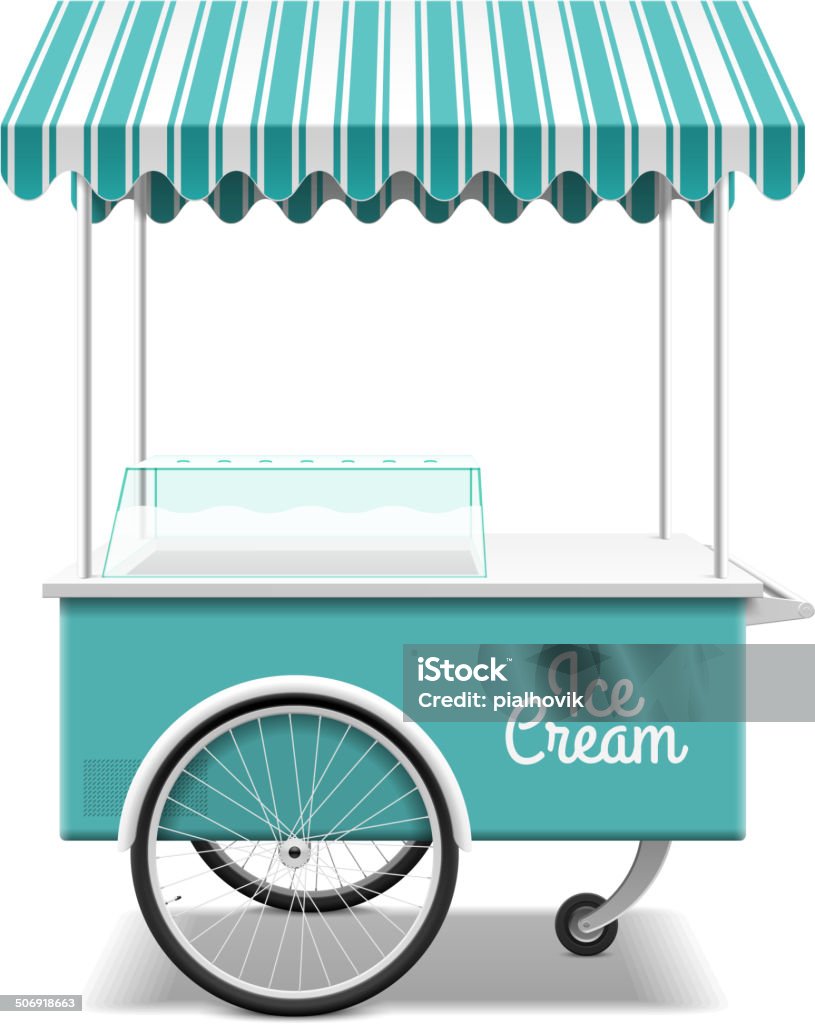 Chariot à glace - clipart vectoriel de Marchand de glaces libre de droits