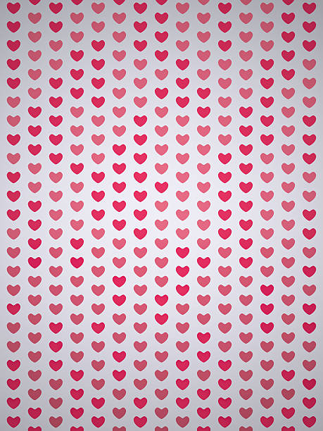 Background of Hearts vector art illustration