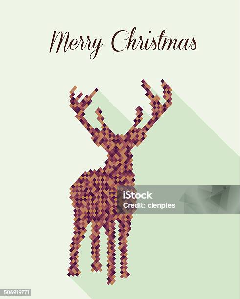 Merry Christmas Geometrycznej Tło Reindeer - Stockowe grafiki wektorowe i więcej obrazów Abstrakcja - Abstrakcja, Boże Narodzenie, Dekoracja