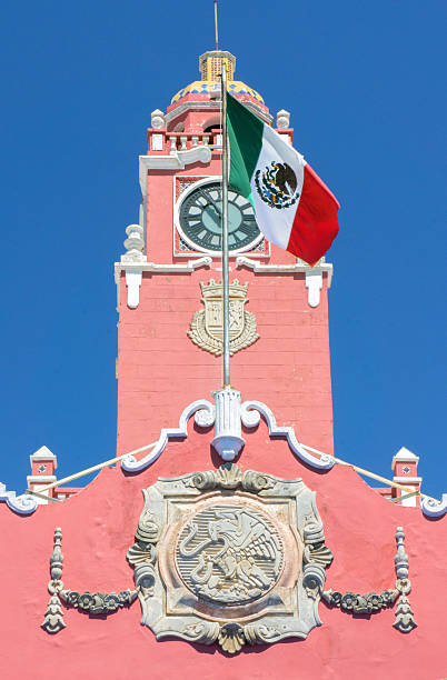 Historic building in Merida, Mexico stock photo