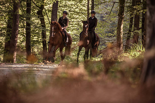 istock Women riding horses 506920806