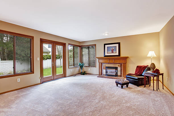 istock Empty living room in luxury house 506921681