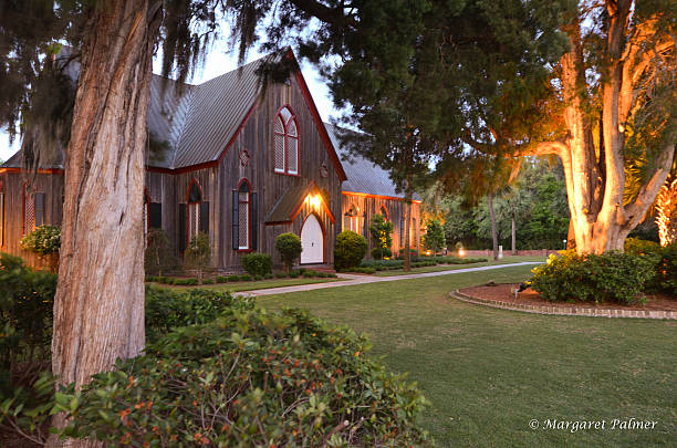 istock Historic cypress church in Bluffton SC 506921949