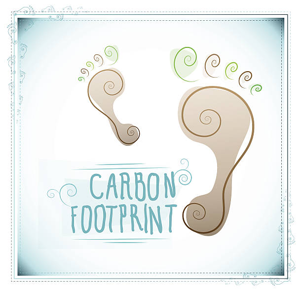 Footprint with floral motif vector art illustration