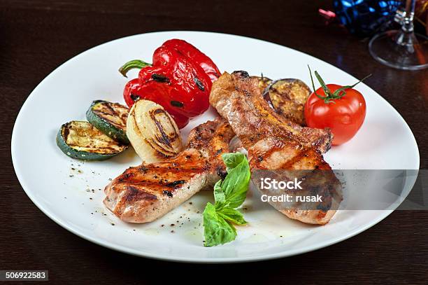 Meat With Vegetable Stock Photo - Download Image Now - Baked, Brown, Celebration