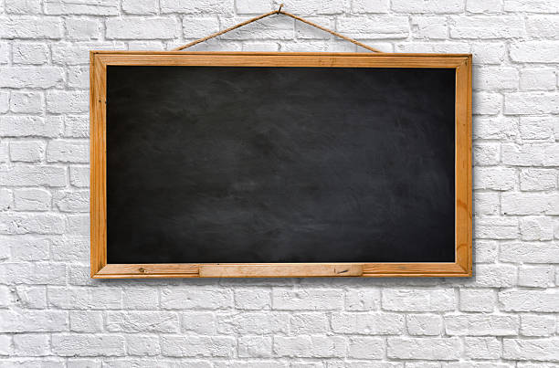 空のブラックボード - blackboard chalk nobody blank ストックフォトと画像