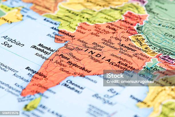 Map Of India Stock Photo - Download Image Now - India, Map, South Asia
