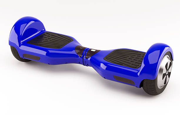 Hoverboard blue Dual Wheel Self Balancing Electric Skateboard Smart Scooter on White Background hoverboard stock pictures, royalty-free photos & images