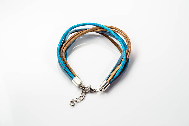 istock Bracelet with leather straps on white background. 506924462