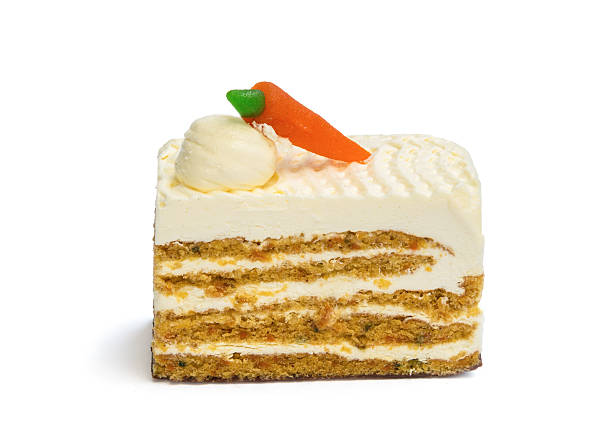 istock Piece of Carrot Cake on White Background 506929909